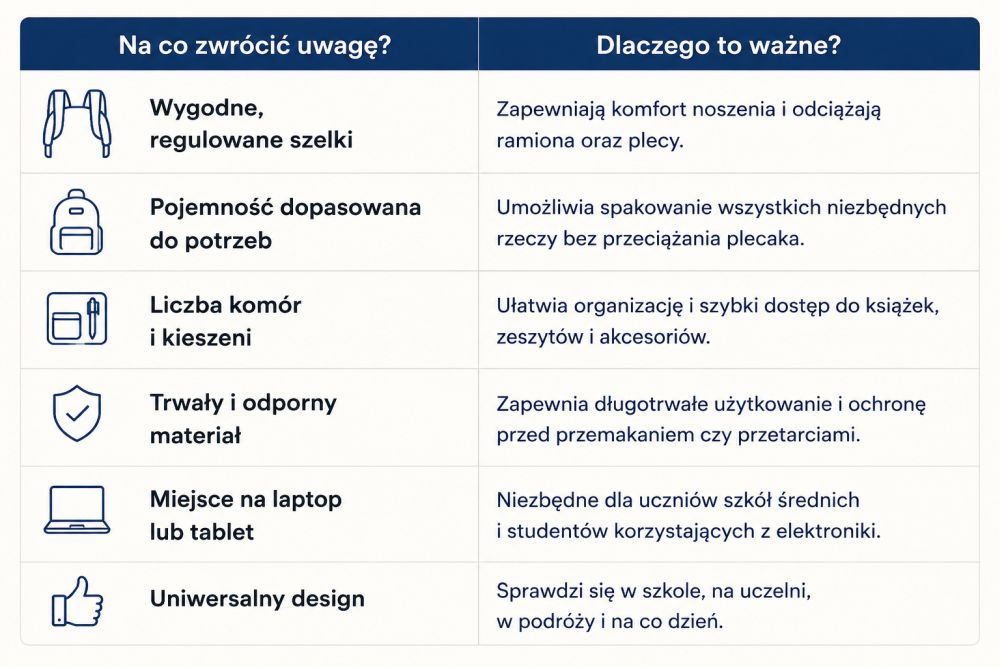 jak wybrac dobry plecak do szkoly